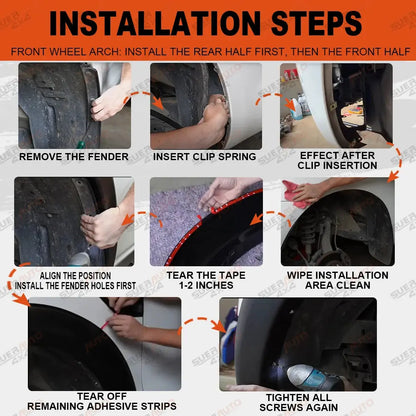 Toyota Hilux N80 Slim Fender Flares 4” – Matte Black (2015–2024) Tuck's Performance