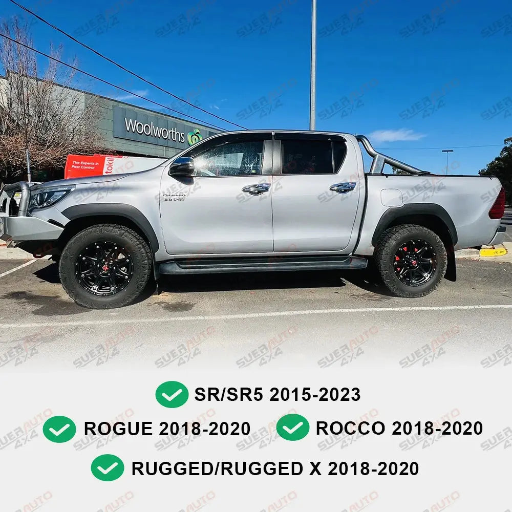 Toyota Hilux N80 Slim Fender Flares 4” – Matte Black (2015–2024) Tuck's Performance