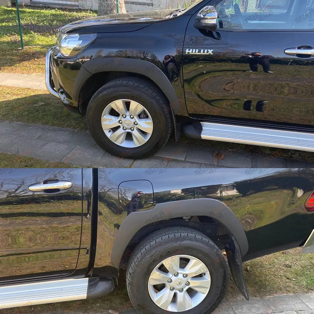 Toyota Hilux N80 Slim Fender Flares 4” – Matte Black (2015–2024) Tuck's Performance