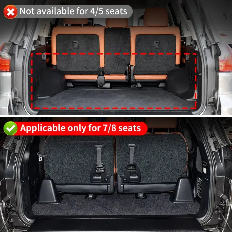 Toyota Land Cruiser 200 Series (2008–2021) – Rear Seat Back Panel Replacement / Protector Trim (ABS) Tuck's Performance
