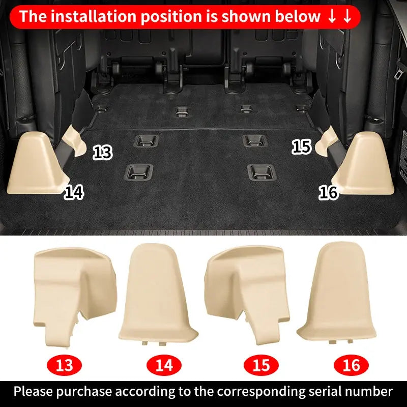 Toyota Land Cruiser 200 Series (2008–2021) – Rear Seat Back Panel Replacement / Protector Trim (ABS) Tuck's Performance