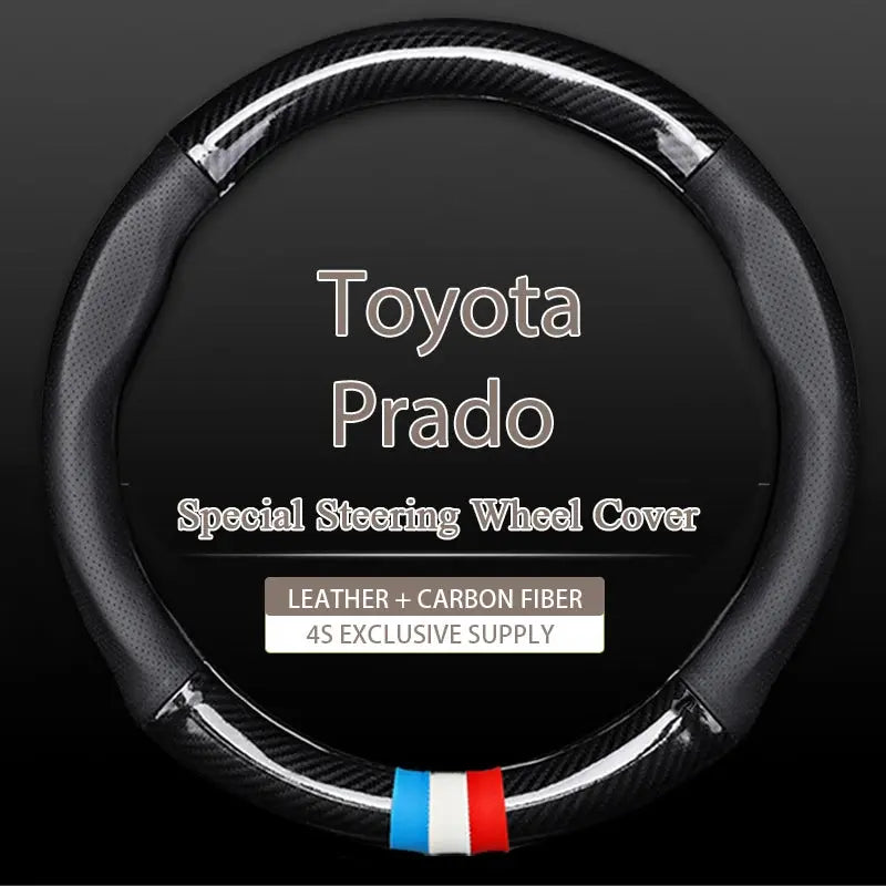 Toyota Prado 150 / 250 Genuine Leather Steering Wheel Cover – Anti-Slip Interior Upgrade Tuck's Performance