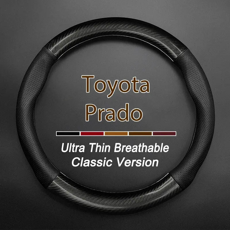 Toyota Prado 150 / 250 Genuine Leather Steering Wheel Cover – Anti-Slip Interior Upgrade Tuck's Performance