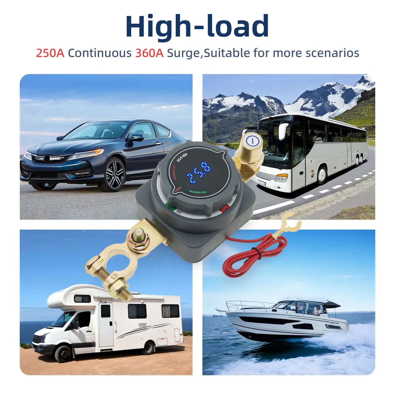 Universal 12V–48V High-Amp Manual Reset Circuit Breaker (100A / 150A / 200A / 300A) - Tuck's Performance