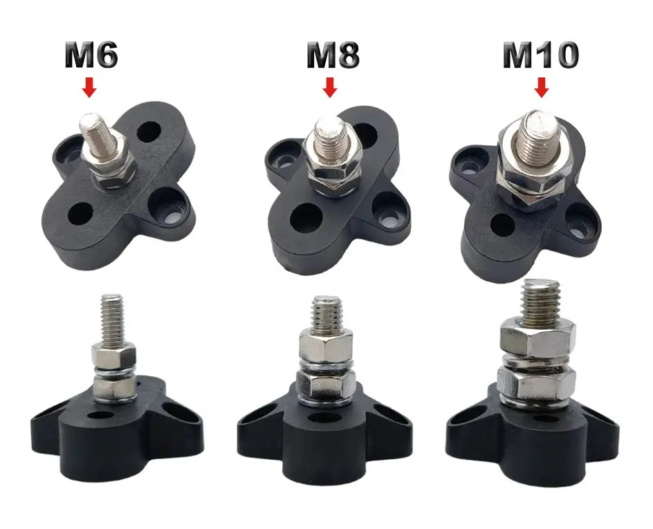 Universal Heavy Duty Battery Bus Bar Stud Pair – 12V–48V Power Distribution (M6 / M8 / M10) Tuck's Performance