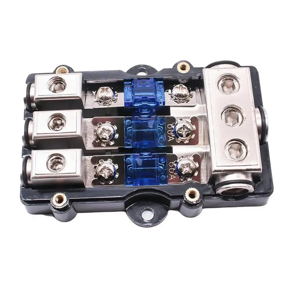 Universal High-Current Car Audio Fuse Holder – Zinc Alloy, Waterproof Lid, 12V Power Distribution Tuck's Performance