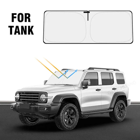 Windshield Sun Shade For tank 300 500 700 2020- 2023 2024 Tuck's Performance