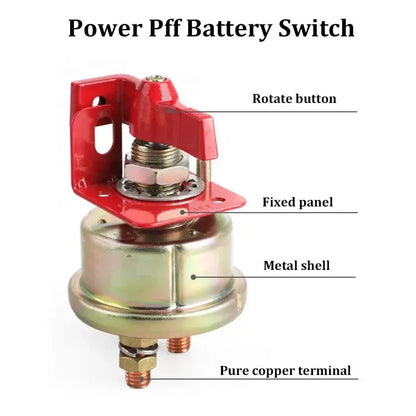 Isolator switch key turned to the off position