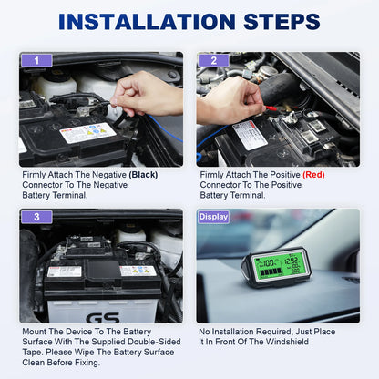 BM200 PRO connected to a battery terminal