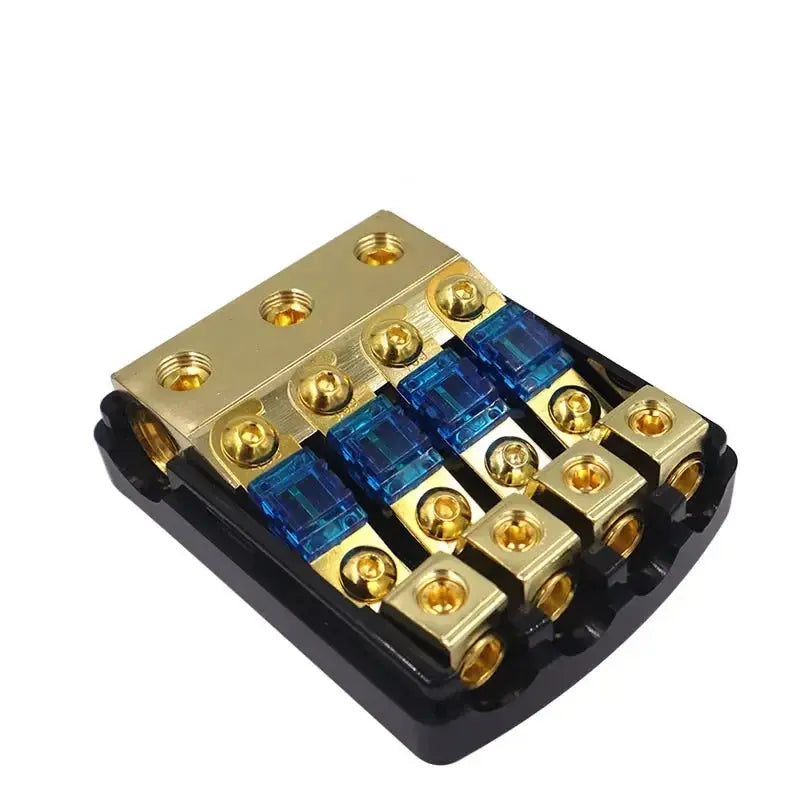 Distribution block showing fused outputs and main input
