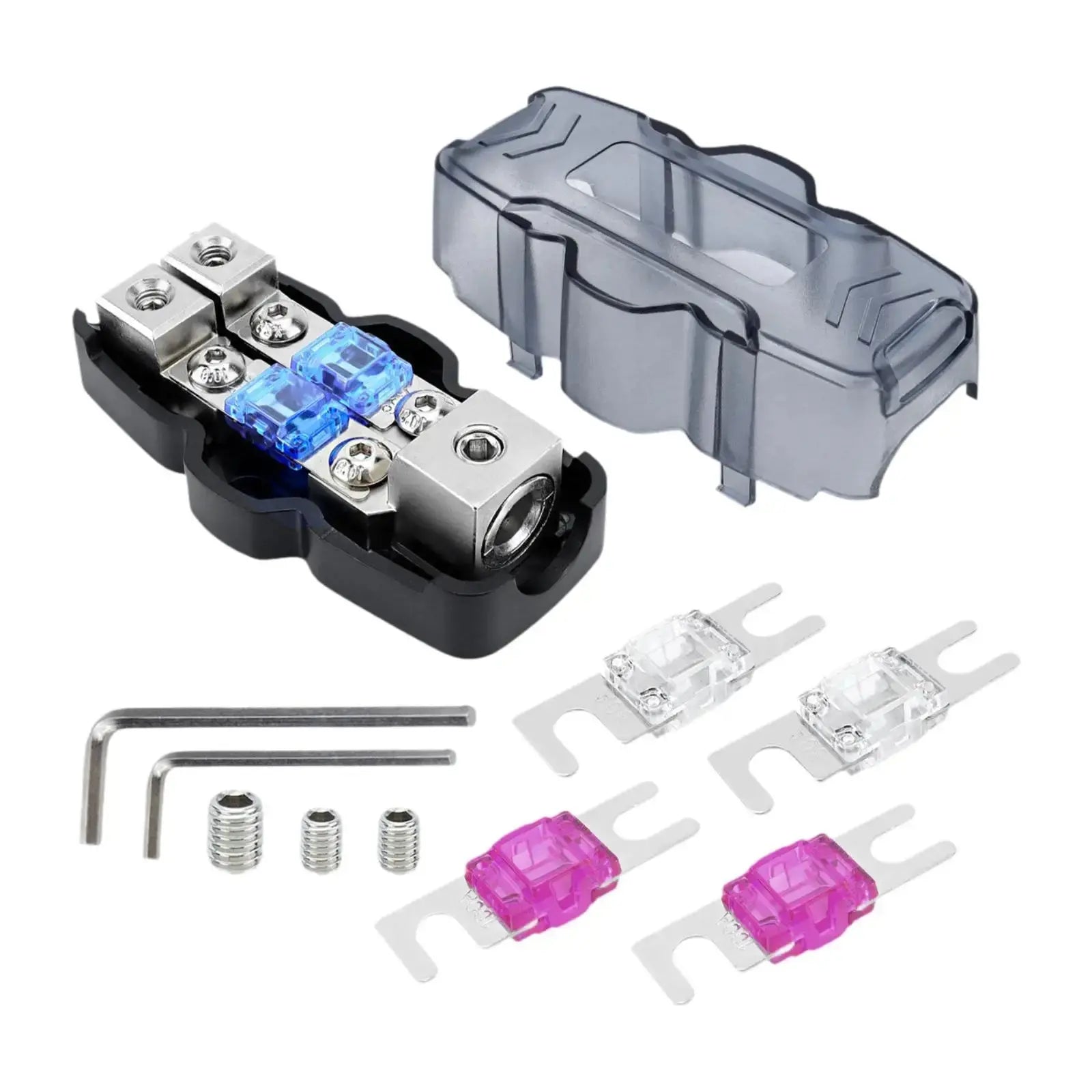 Fused distribution block, 1 in 2 out, 60A to 100A