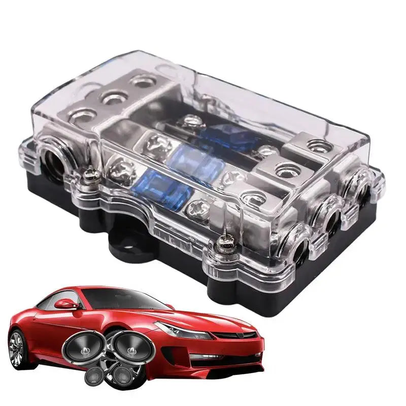 High-current car audio fuse holder in zinc alloy with waterproof lid