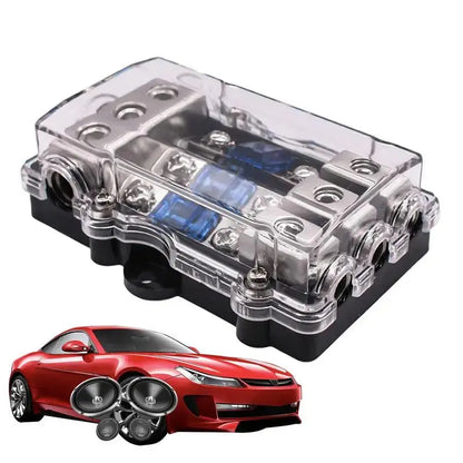 High-current car audio fuse holder in zinc alloy with waterproof lid