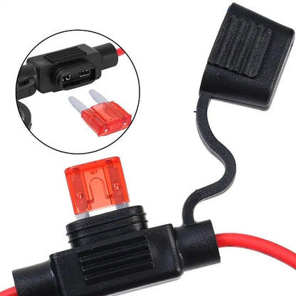 Sealed cap and pre-wired leads on the fuse holder