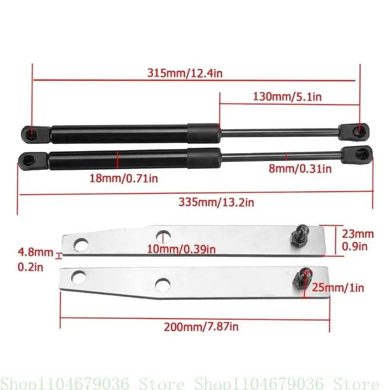 Tired original strut beside the new replacement