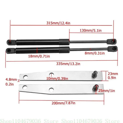 Tired original strut beside the new replacement