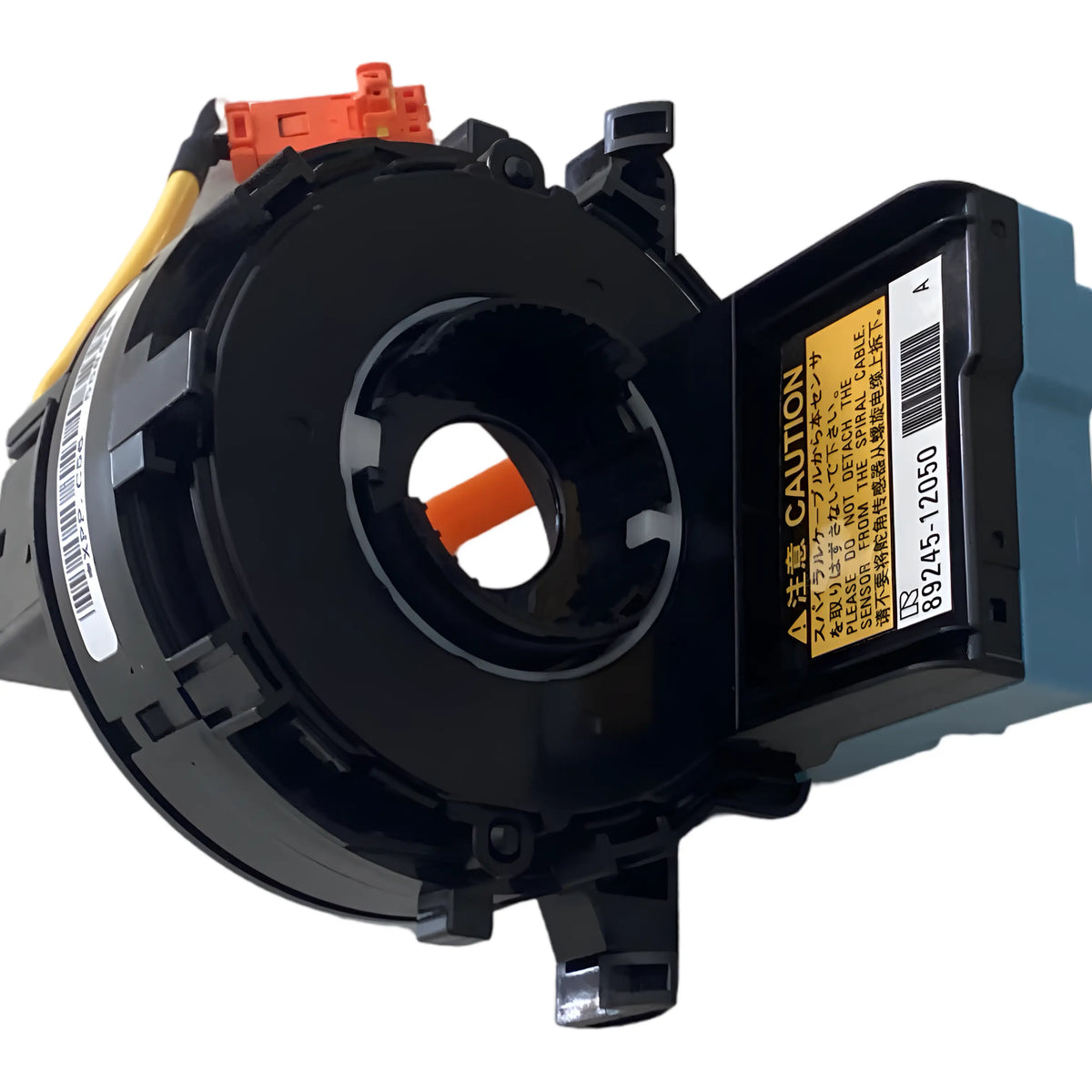 Clock spring kit laid out with plug-and-play connectors