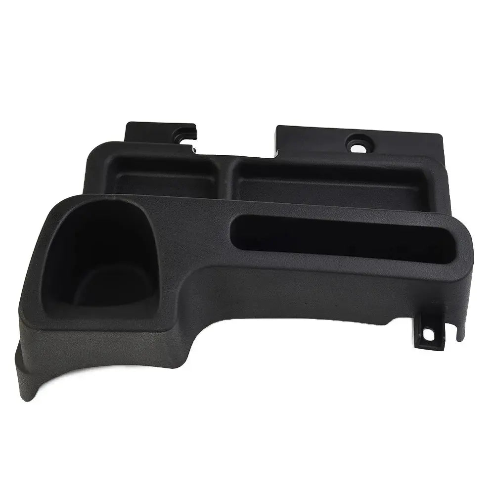 Matte black ABS finish on the console storage box