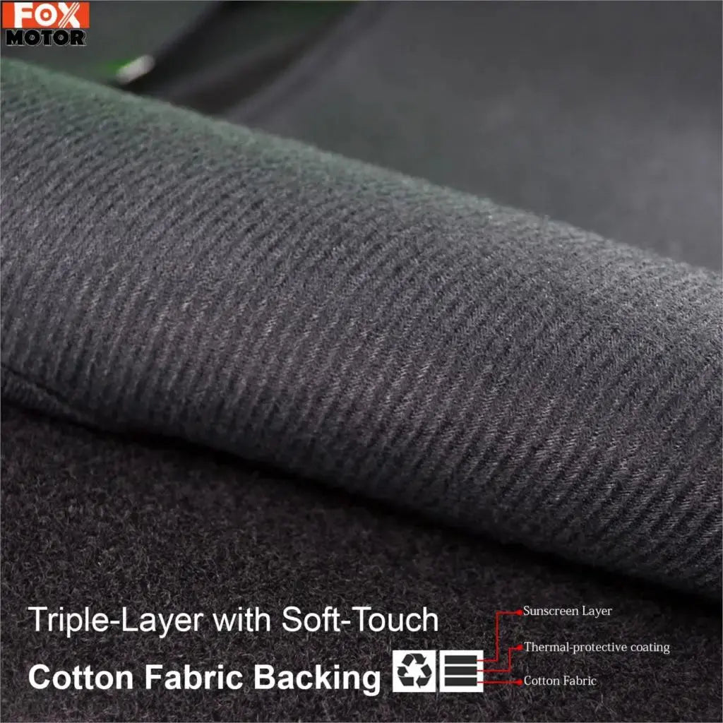 Carpet pile texture on the dash mat