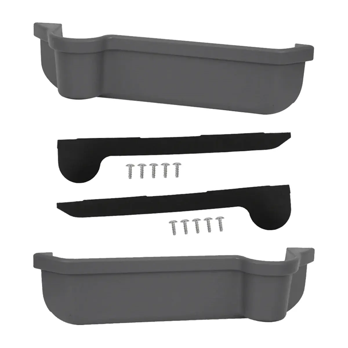 Grey door pocket storage box with cup holder for LandCruiser 70 Series