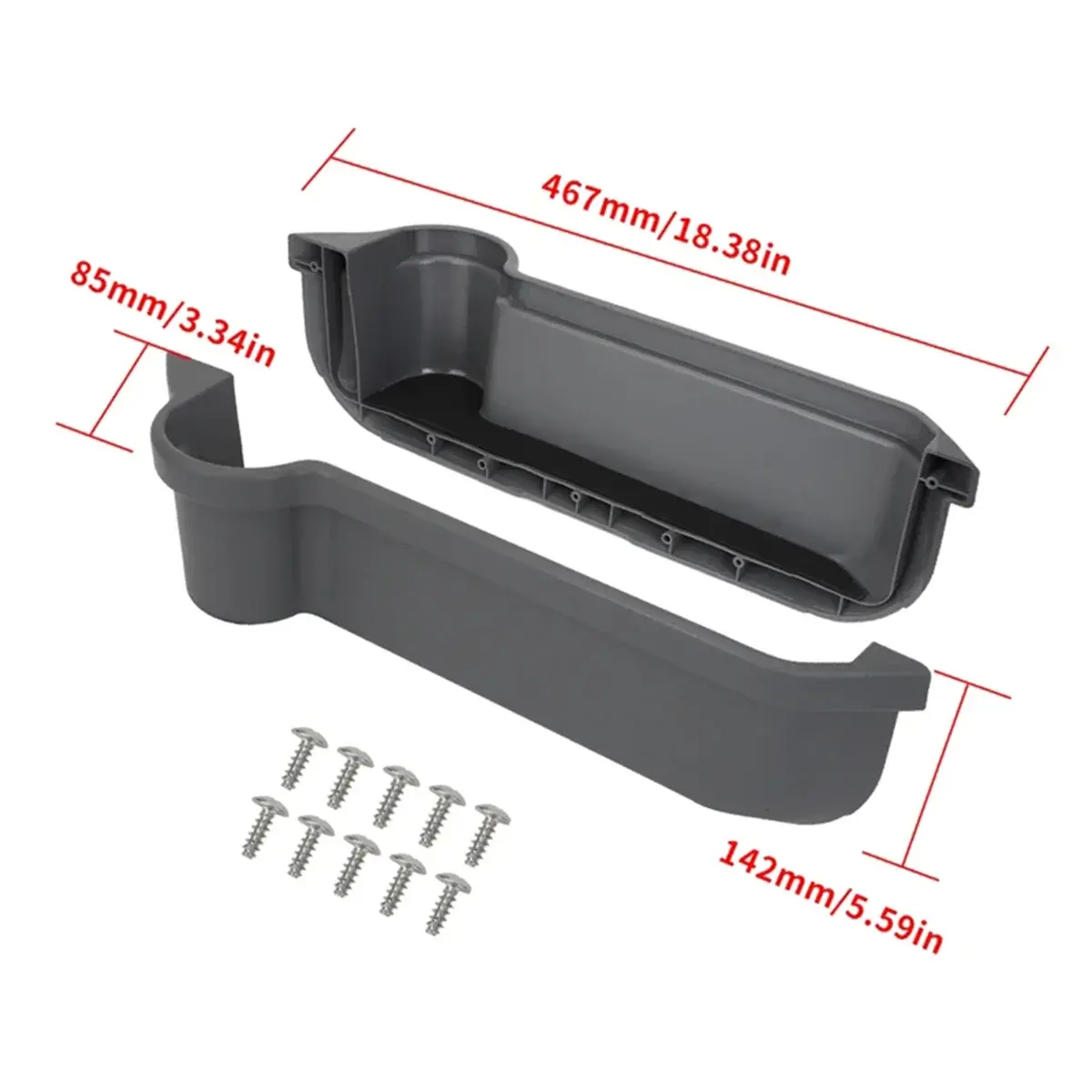 Rear of the door pocket showing mounting points