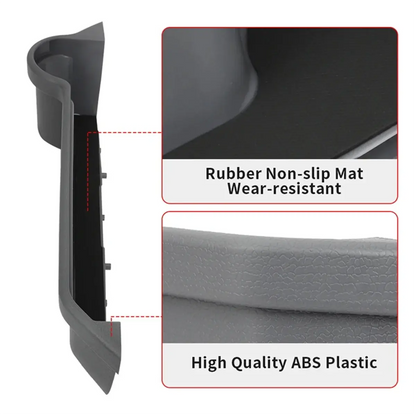 Pair of grey door pocket storage boxes