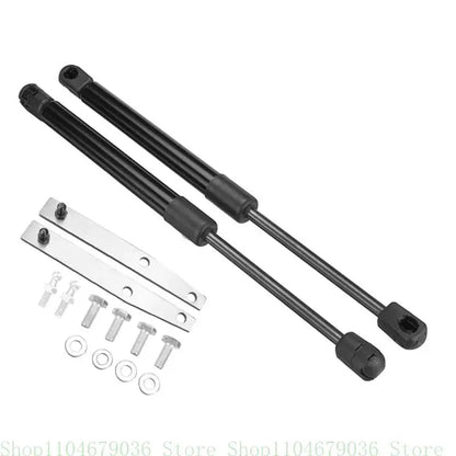 End fitting detail on the bonnet gas strut