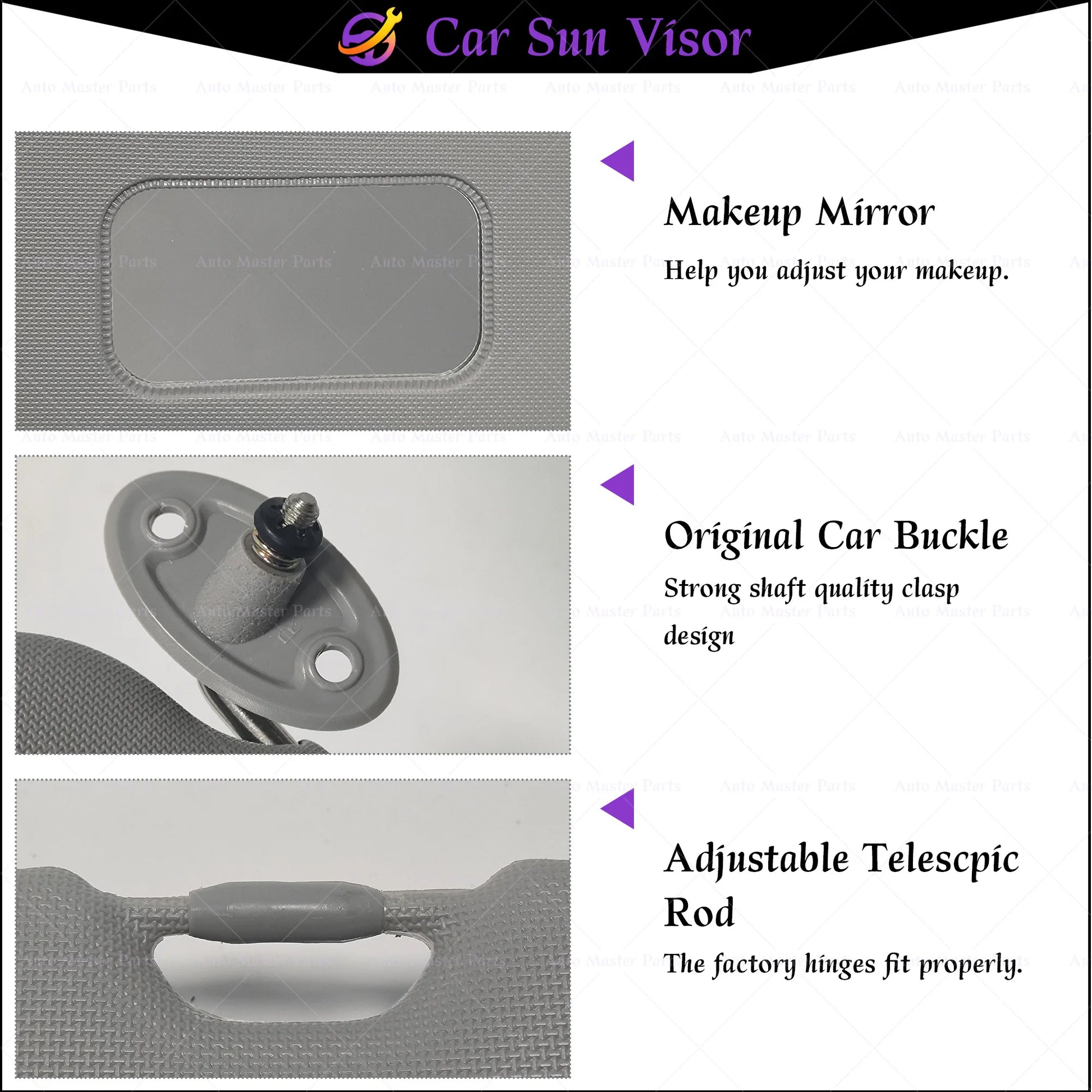 Sun visor mounting bracket and pivot detail