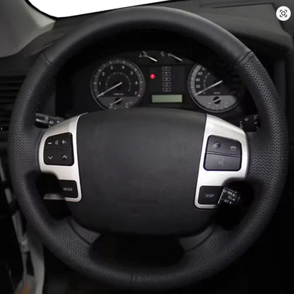 DIY stitch-on leather steering wheel cover for LandCruiser 200 and 70 Series