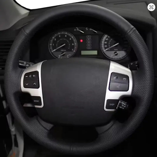 DIY stitch-on leather steering wheel cover for LandCruiser 200 and 70 Series