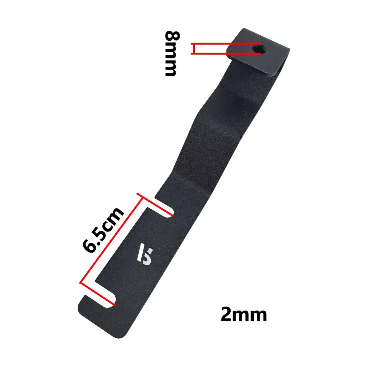 A-pillar light bracket dimensions, 2mm steel with 8mm mounting hole