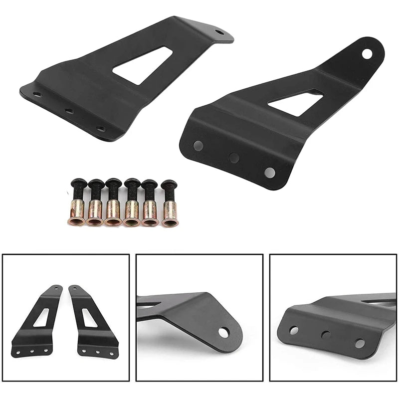 Mounting hardware supplied with the brackets