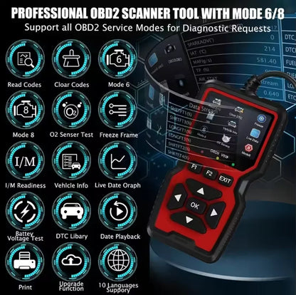 Scanner plugged into the vehicle OBD2 port
