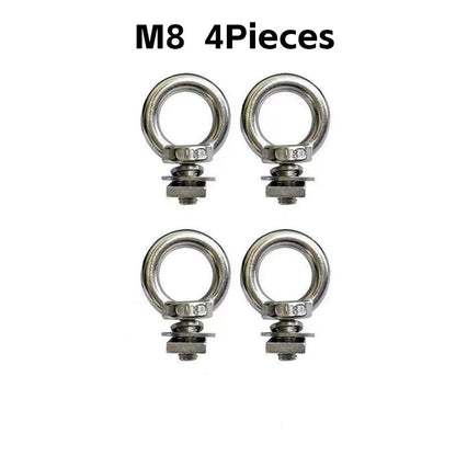 M8 stainless roof rack eye bolts 4 pack with square slot nuts