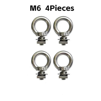 M6 stainless roof rack eye bolts 4 pack with square slot nuts
