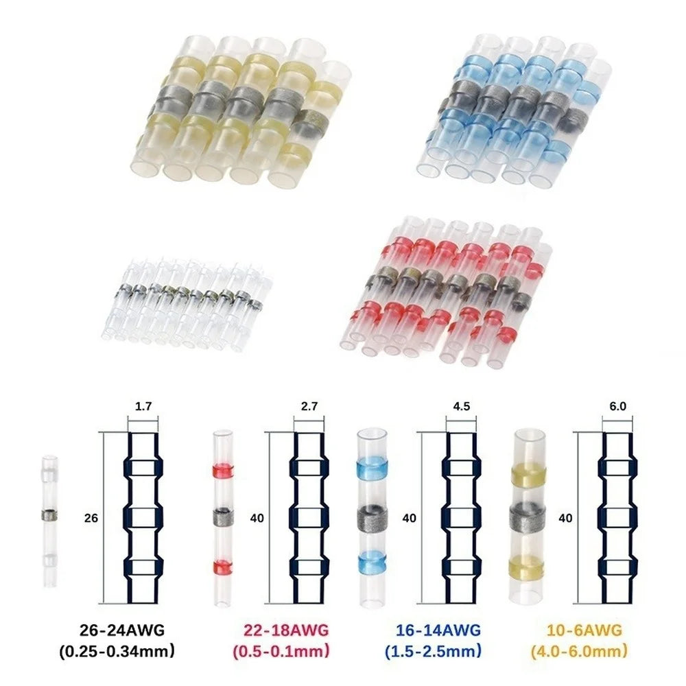 Connector kit case with assorted sizes