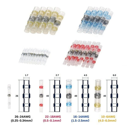 Connector kit case with assorted sizes