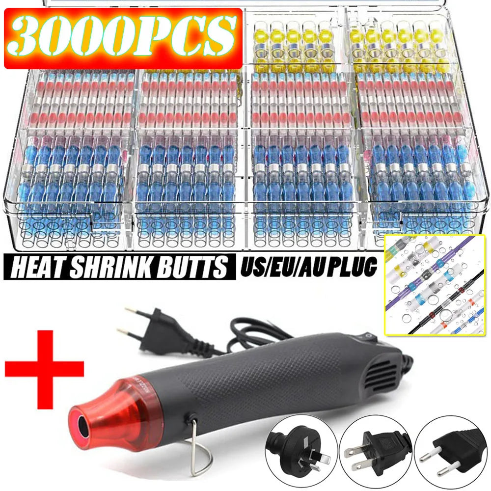Solder seal heat shrink wire connector kit