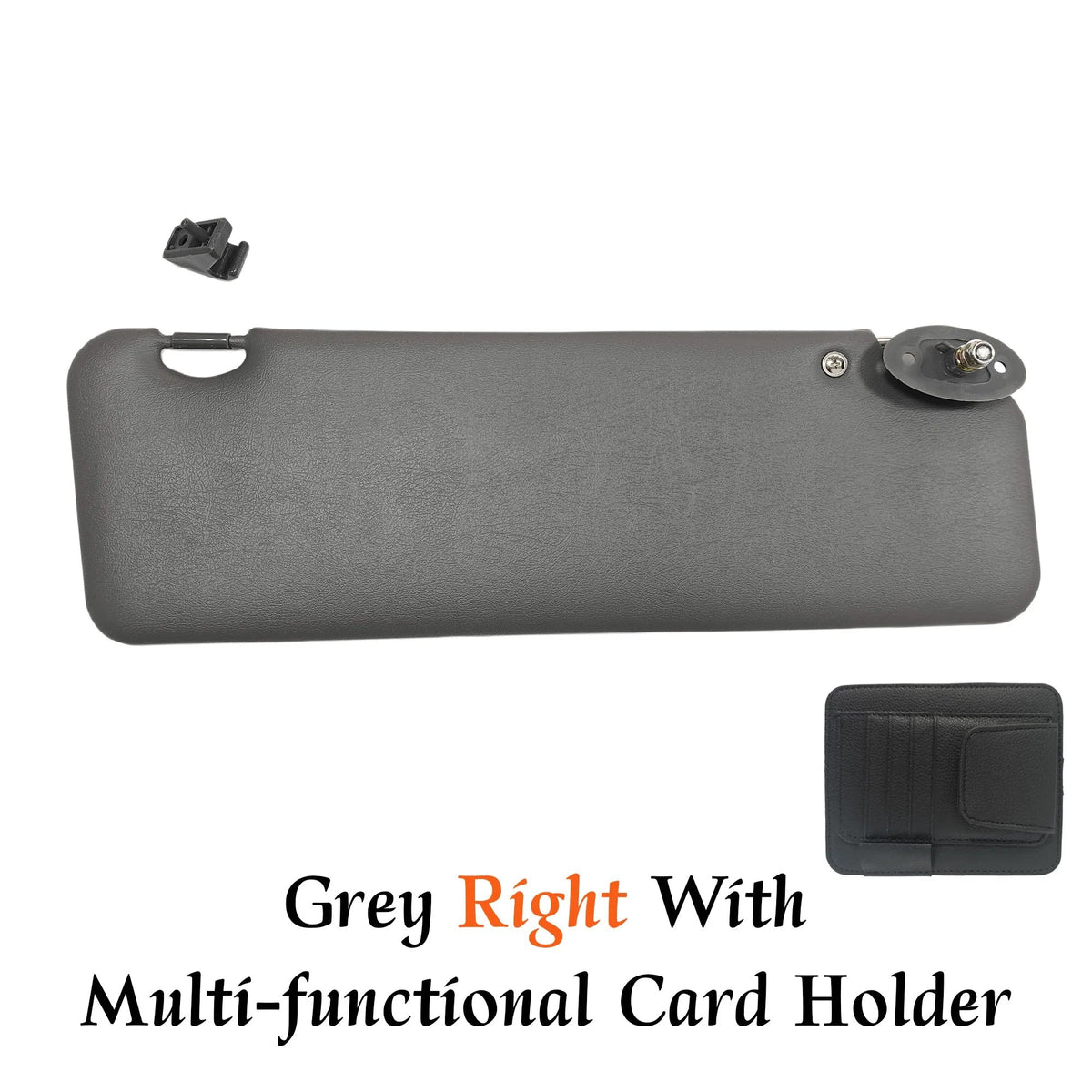 Right hand driver side grey sun visor with card holder for 1988-1997 Hilux and Hilux Surf