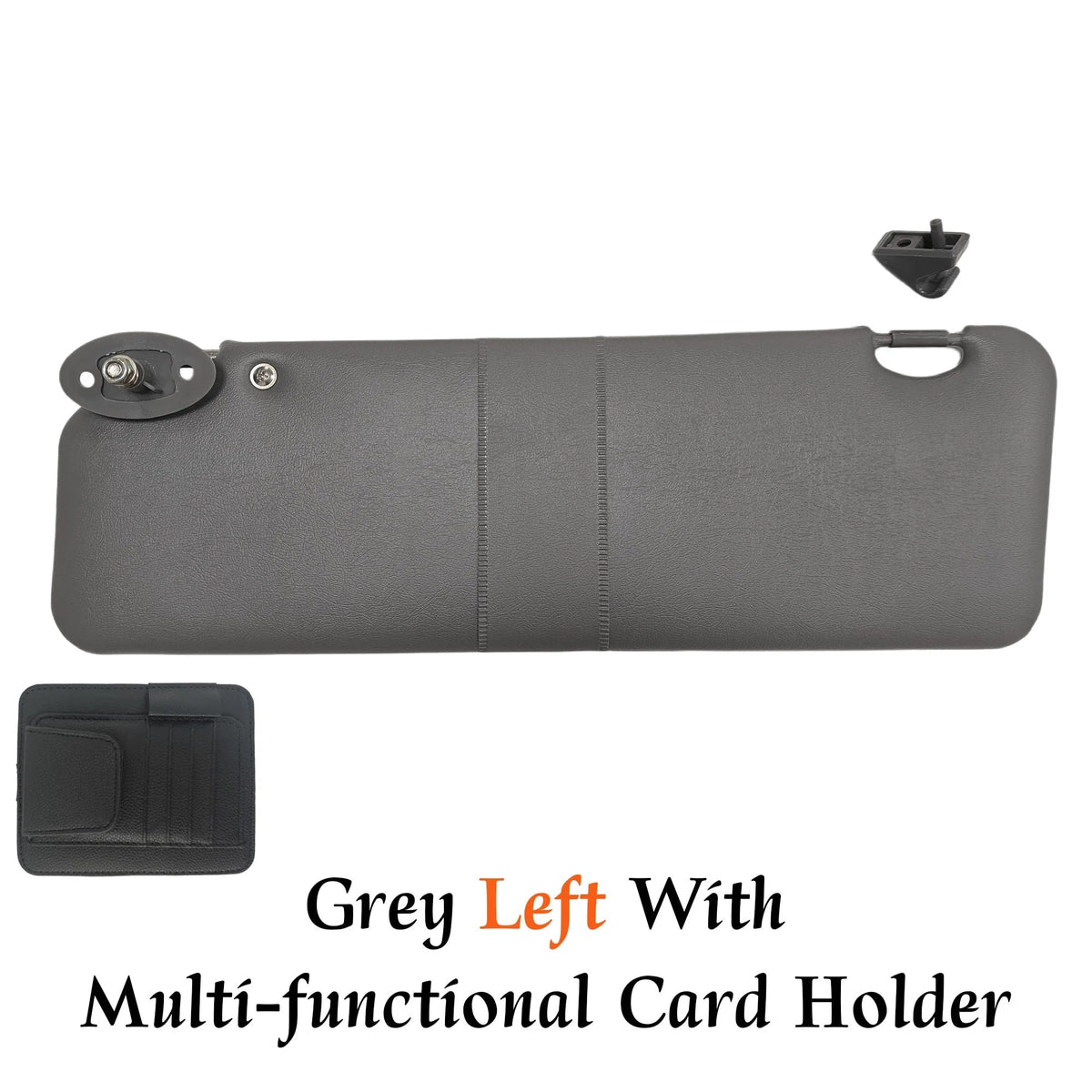 Left hand passenger side grey sun visor with card holder for 1988-1997 Hilux and Hilux Surf