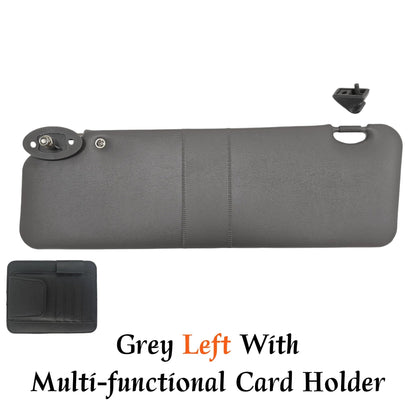 Left hand passenger side grey sun visor with card holder for 1988-1997 Hilux and Hilux Surf