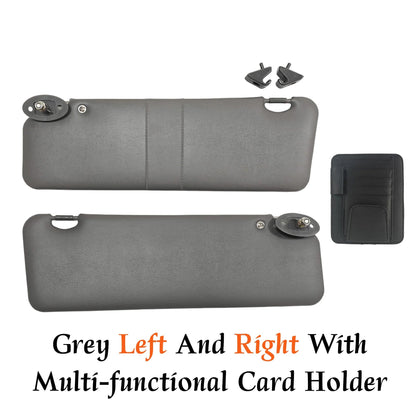 Pair of grey sun visors with card holder to suit early Hilux and Hilux Surf