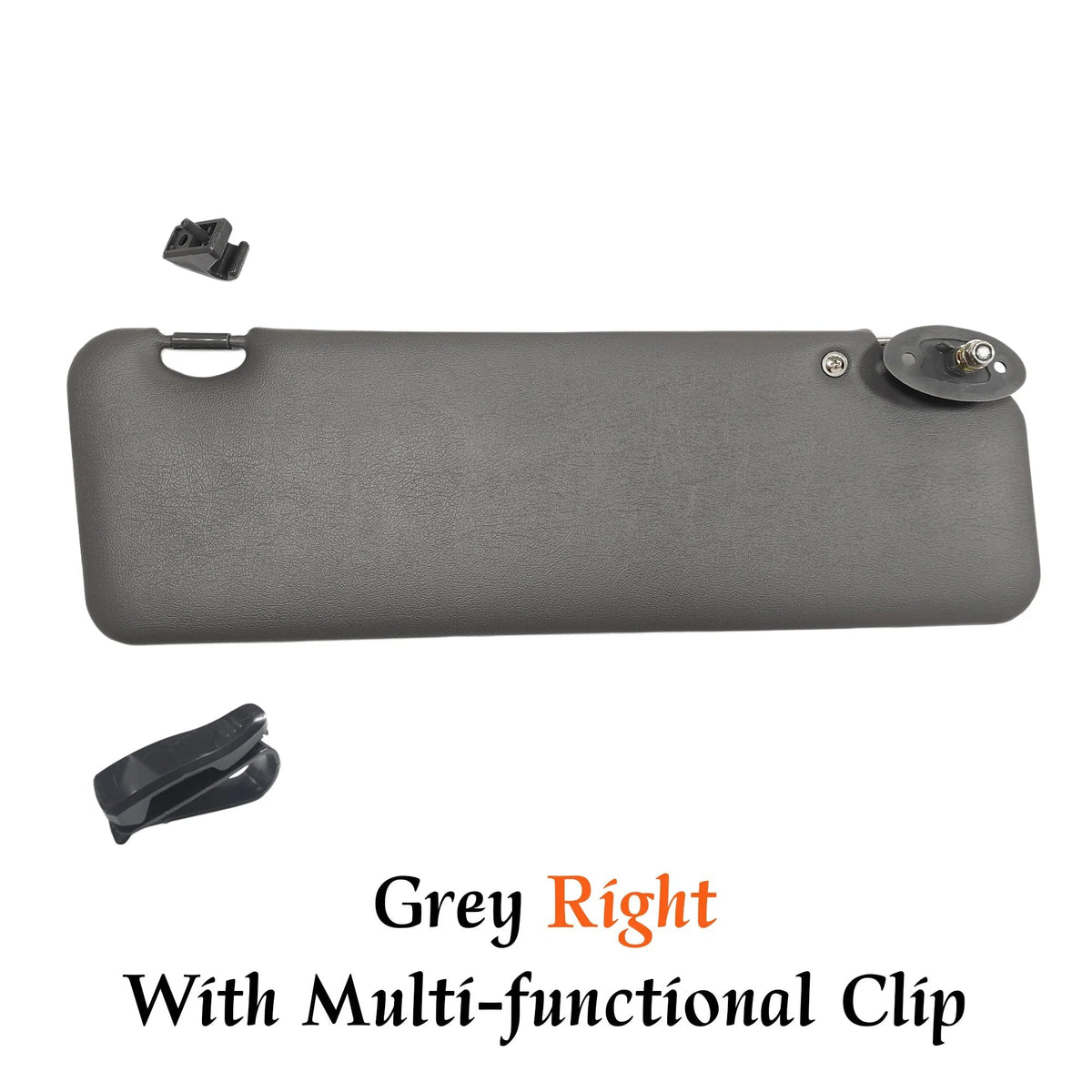 Right hand driver side grey sun visor with sunglasses clip for 1988-1997 Hilux
