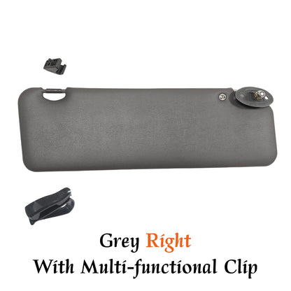 Right hand driver side grey sun visor with sunglasses clip for 1988-1997 Hilux