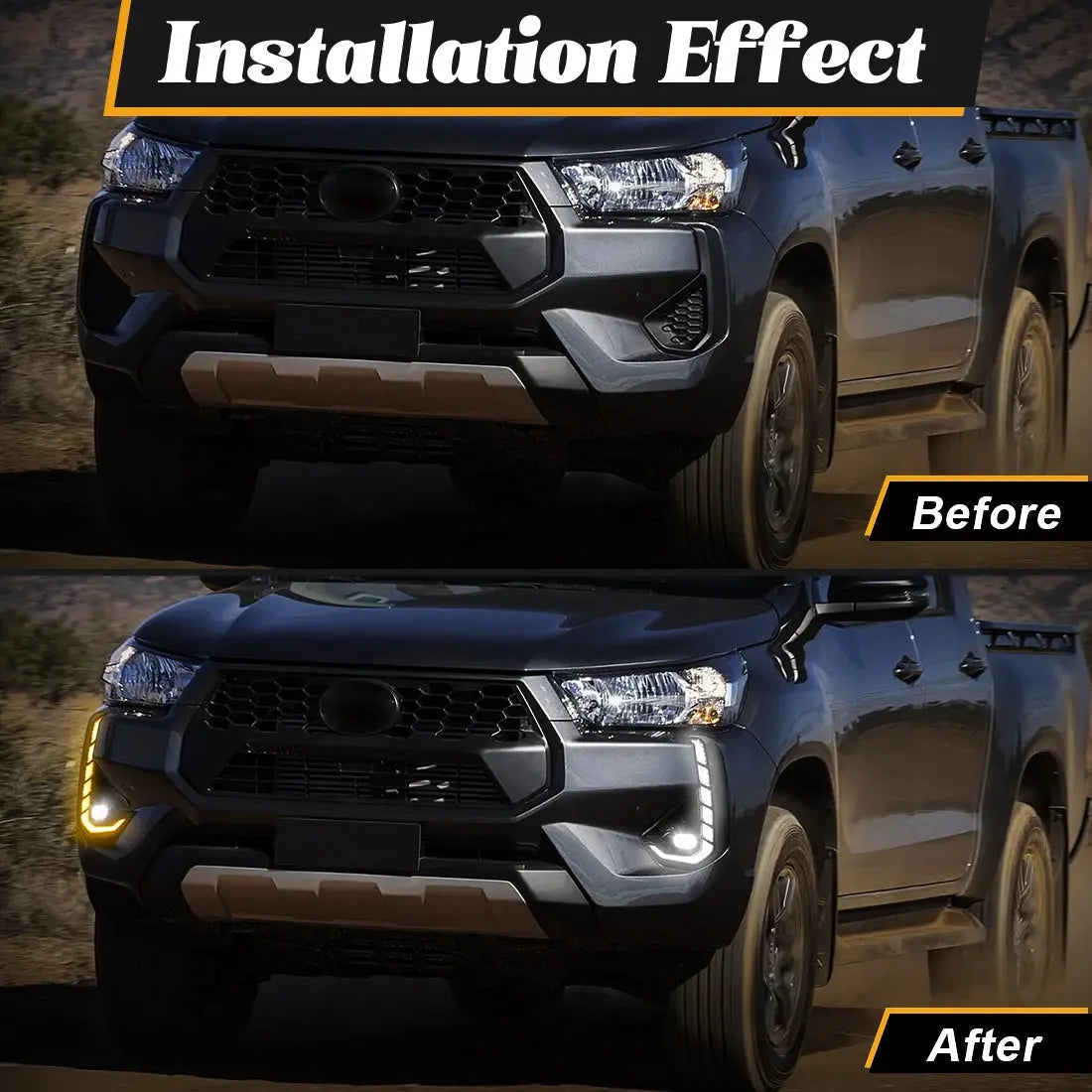 Toyota Hilux N80 2024 2025 DRL Daytime Running Light Kit - Direct Bolt-On Upgrade