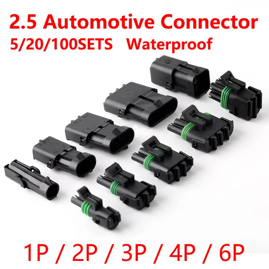 Weather Pack automotive connector set for 12V wiring